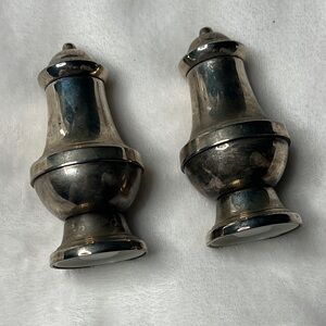 VINTAGE Plated Silver Salt and Pepper Shakers